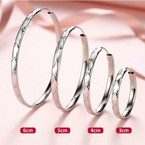 Hyperbolic Large Hoop Earrings For Women Matt Shiny Crystal Geometric Big Round Earring Piercing Hoops Female Ear Accessories