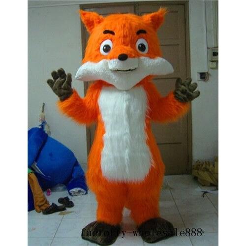 Halloween Long Fur Fox Mascot Costume FurSuits Cosplay Adults Dress Unisex Outdoor Advertising Outfit New