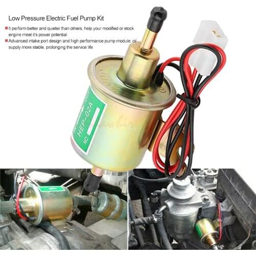 HEP-02A NEW UNIVERSAL 12V ELECTRIC FUEL PUMP INLINE DIESEL PETROL LOW PRESSURE HEP 02A HEP02A For Carburetor Motorcycle ATV