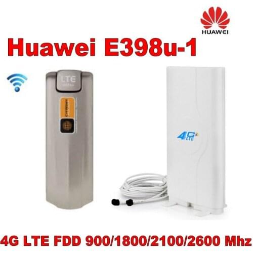 Huawei E398u-1 4G LTE mobile broadband dongle 100Mbps +Indoor New 4G lte MIMO TS9 antenna 49dBi For HUAWEI E398