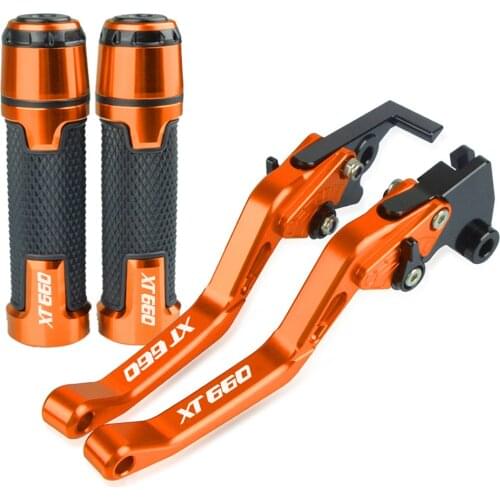 Motorcycle aluminum Accessories Handle Grips Handlebar Short Brake Clutch Lever For YAMAHA XT660 2004-2017 2013 2014 2015 2016
