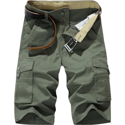 Mens Cargo Shorts New 2019 Summer Green Army Military Tactical Shorts Men Cotton Loose Work Casual Short Pants Plus size:40
