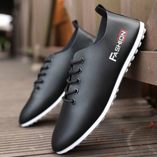 Leather Shoes Spring Mens Leather Shoes Fashion Shoes Mens White Shoes Casual Zapatillas Hombre Chaussure Homme