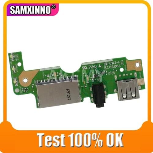 Original For ASUS X456UV USB AUDIO SD CARD BOARD X456UV IO BOARD REV 2.0 Tested good free shipping