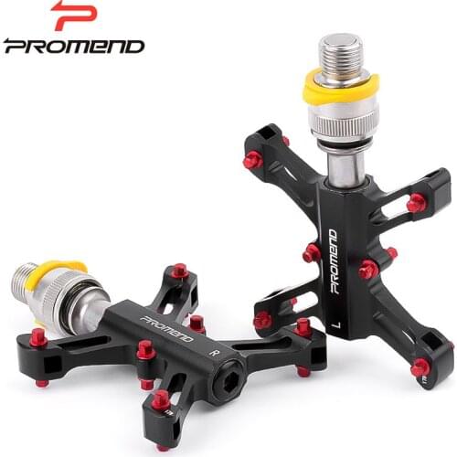 Promend EZY QR Bicycle Pedal 9/16 Bmx Mountain Bike Pedals Alu Mtb 3 Bearings Road Exercise Bike Pedal X Ultralight 225g 300g