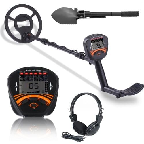 Outdoor Digital Metal Finder Underground Metal Detector Gold Treasure Finder Handheld Gold Digger Hunter with Headphone & Shovel