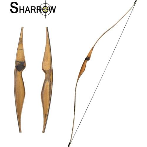 1pc 54"Archery Recurve Bow 10-35lbs Traditional Longbow Laminated Limbs Stable Performance Outdoor Shooting Hunting Accessories