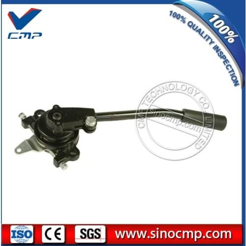 Excavator throttle motor lever, handle control of the motor