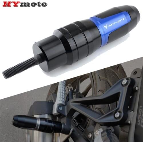 With LOGO MT-07 Crash Pads Protection For Yamaha MT07 MT 07 Newest Motorcycle Accessories CNC Aluminum Exhaust Sliders Protector