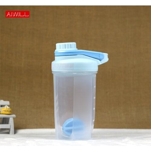 AIWILL Shaker Bottle With Stirring Ball Sports Whey Protein Powder Mixing Bottle Fitness Water Bottle BPA Free for woman gift