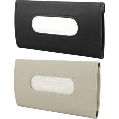 Car Sunshade Paper Towel Bag Multi - Function Leather Car Hanging Seat Car Carton Tissue Box Shade Paper Towel Box