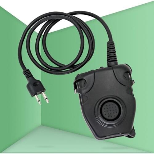 Outdoor hunting sports tactical headset walkie-talkie military adapter PELTOR PTT one-button ICOM plug peltor ptt