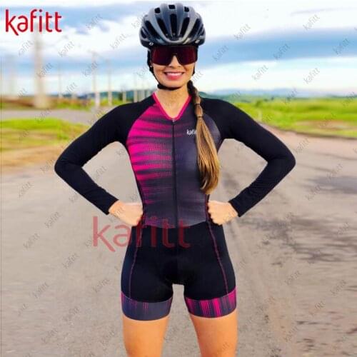Kafitt cycling top womens sweatshirt set camisa ciclismo manga longa womens long-sleeved shirt tight sexy cycling jersey
