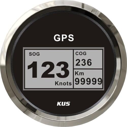 Top quality!!! 85mm digital GPS speedometer, speedo GPS speedometer for boat yacht marine black faceplate 12V/24V