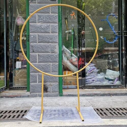 Iron Round Background Circle Heightened Ring Stand Baby Shower Backdrop Wedding Birthday Party Arch Photo Banner Flower Frame