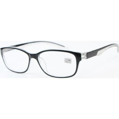 Women Reading Glasses Men Fashion Black Oval Eyewear Frame Plastic Spring Hinge Unisex Presbyopic Eyeglasses 1.0-4.0 R118