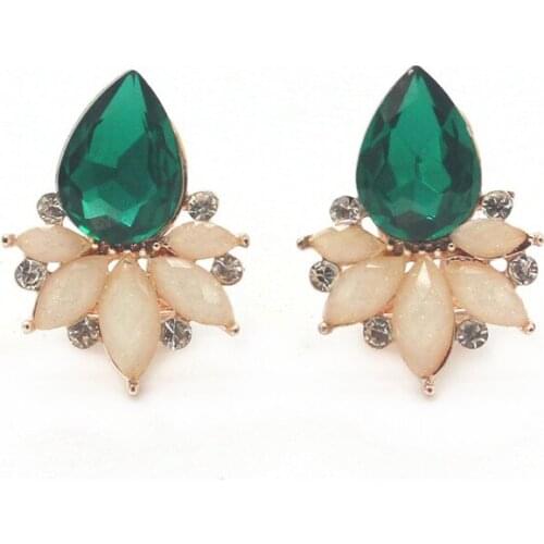 Ahmed Jewelry Korea Different Styles Crystal Stud Earrings For Woman Hot Female Earring Hooks 2016 Display New