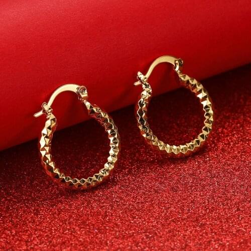 Gold Earrings for Girl Women Trendy Gold Color Jewelry Earrings of Birthday Gifts