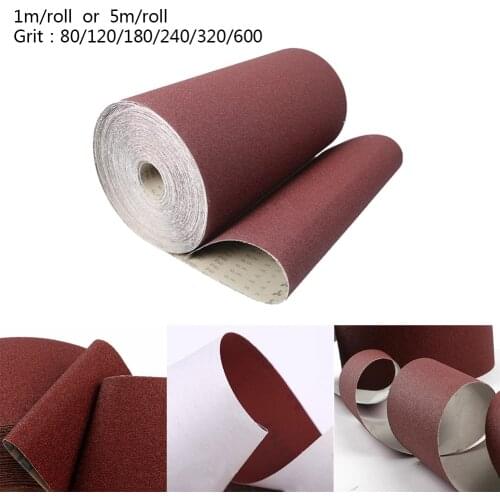 1/5M Emery Cloth Roll Hand Torn Emery Cloth Belt ＃80/120/150/180/240/320/400/600 Soft Emery Cloth For Hand Tool Sander