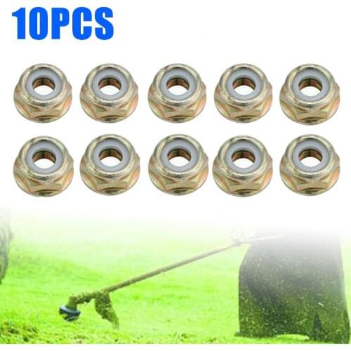 10Pcs/set Universal Trimmer Strimmer Brush Cutter Left Hand Thread Blade Nut Replacements M10x1.25 left handed thread wholesale