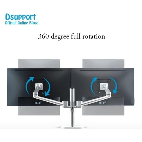 Aluminum Height Adjustable 17-32 inch Dual Screen OL-2 Monitor Holder Arm Full Motion Monitor Mount Bracket Desktop Stand