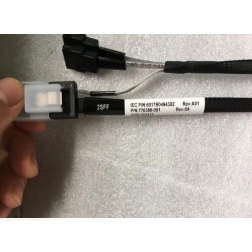 Amphenol Original 776389-001 Proliant DL380 Gen9 G9 Server Mini-SAS MiniSAS SAS Cable SFF8087 To SATA X2