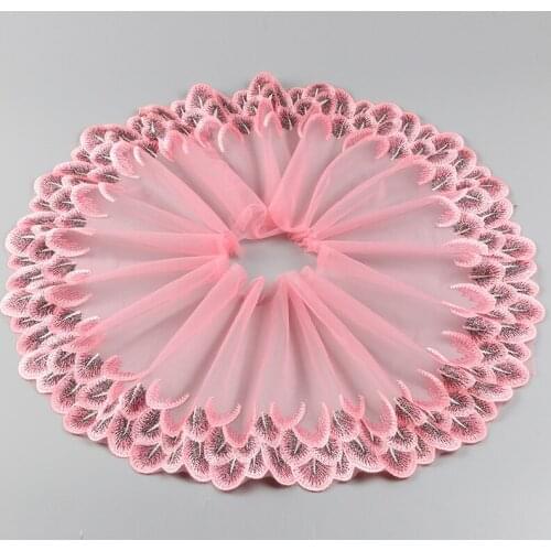 Free Shipping 20 yards/lot Lace Ribbon Tape Lace Trim Fabric DIY Embroidered Net Lace Trim Cord For Sewing Decoration LS06