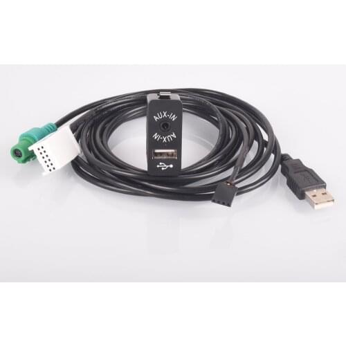 Biurlink For BMW E60 E61 E63 E64 E87 E90 E70 F25 Car Audio Cable AUX-in USB Socket Switch Cable Harness Adapter
