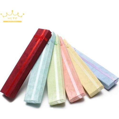 Necklace Paper Box Jewelry Storage Packaging Box with Sponge Bracelet Jewellry Organizer 12pcs/Lot