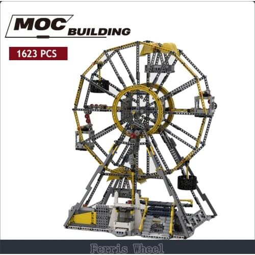 MOC-57331 Creative City Street Ferris Wheel Power Ideas Model Bricks MOC Building Blocks Kids Christmas Gifts
