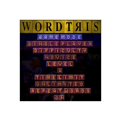 Wordtris NTSC Version 16 Bit 46 Pin Big Gray Game Card For USA Game Players