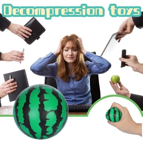 Watermelon Fidget Toys Vent Ball Childrens Pu Soft Mini Foaming Sponge Ball, Decompression Toy To Vent Pressure Поп Ит