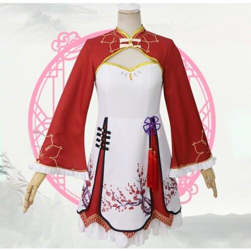 Anime Re:Life In A Different World From Zero Ram Cosplay Costumes Women Girls Rem Cheongsam Outfit Uniform Christmas Carnival