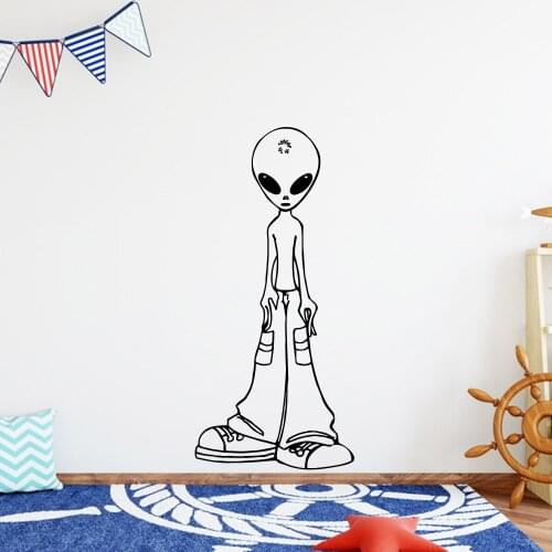 Beauty Alien Wall Stickers Modern Fashion Wall Sticker For Kids Rooms Decoration Waterproof Wall Art Decal