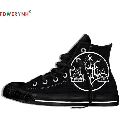 Men Walking Shoes Unholy Music Fans Heavy Metal Band Logo Personalized Shoes Light Breathable Lace Upcanvas Casual Shoes