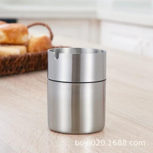 Stainless Steel Car Ashtray Auto Cigarette Ashtray Ash Holder Creative Windproof Business Gift Car Car With Lid Ashtra WY70919
