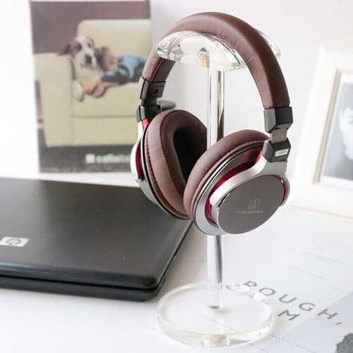 Luxury Acrylic Headphone Stand Universal Transparent Black Detachable Smooth Desk Holder For Headset Exhibition