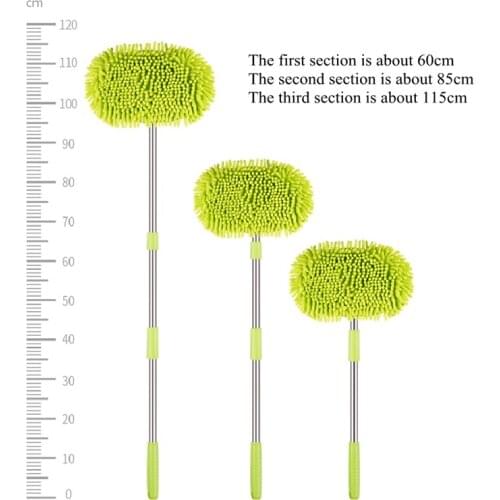 Car Cleaning Brush Mop Retractable Long Handle Car Wash Brush Swab Vehicle Cleaning Mop Chenille Broom Auto Accessories