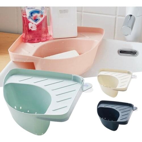 Triangular Corner Sink Drain Rack Shelf Basket Food Strainer Vegetable Fruit Drainer Sponge Holder Kitchen Filter GQ