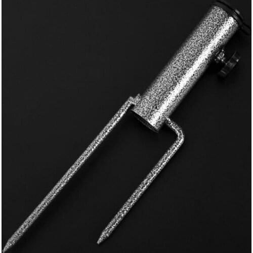High-durability rust-proof metal floor umbrella stand, patio umbrella steel frame, patio screw bracket with 2 forks