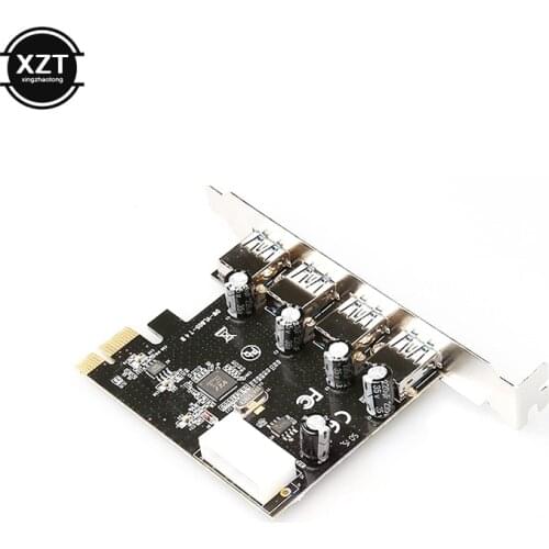 High Quality 4 Port PCI-E to USB 3.0 HUB Expansion Card Adapter 5 Gbps Speed For Desktop Computer Accessory
