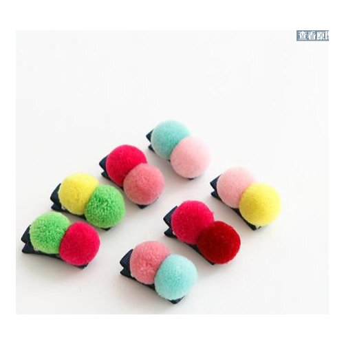 Pet Cats Grooming Accessories Clips pet dog cat Hair bow Hairpin Cute colorful hair ball issuing card 50pcs/lot