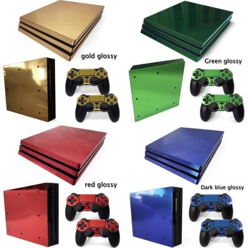 Gold red grey Green glossy Custom design decal for ps4 pro vinyl decal skin sticker