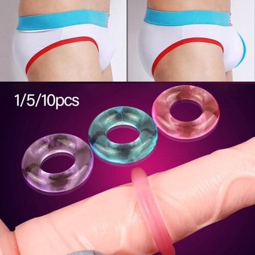 1/5/10pcs Men Sexy Transparent High Elastic Thong C-Strap Ring Circle Underwear Men Sexy Healthy C-Strap Ball Lifter​ Underwear