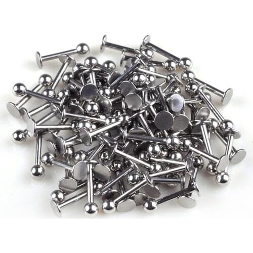 10pcs/Lot Punk Surgical Stainless Steel Tragus Helix Bar Ball Lip Cartilage Top Upper Ear Studs Earrings Body Piercing Jewelry