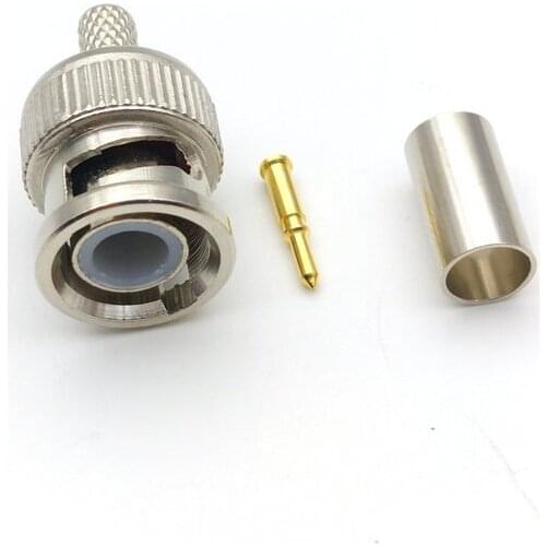 1000PCS BNC Plug Crimp Connectors for RG58 RG-58 Coax Male Antenna cable CONNECTOR
