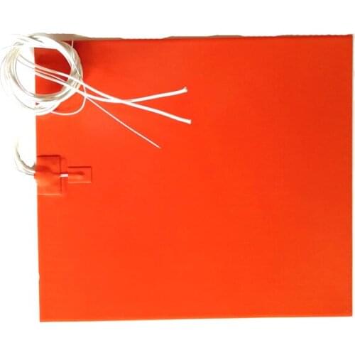 110v 550w 270*300*1.5mm silicone heat bed for 3d printer adhesive 1 side 100k thermistor 1000mm lead from middle of 270 side
