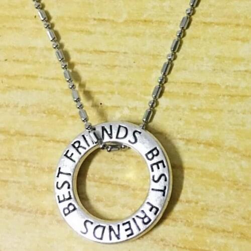2 pcs Best Friend Necklace Long Distance Friendship Sisters Jewelry Gift