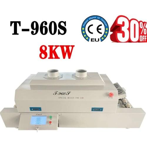 220V 8KW T-960S LED Soldering Machine touch screen Reflow Oven Infrared IC Heater BGA SMD Rework Station