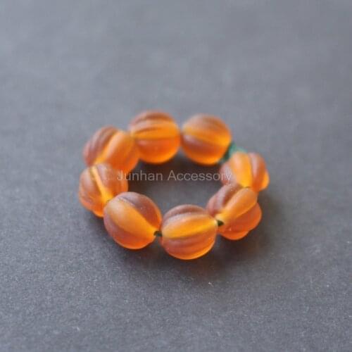 30Pieces /lot 8mm Glass lampwork beads pumpkin Beads Brown Color for jewelry &DIY